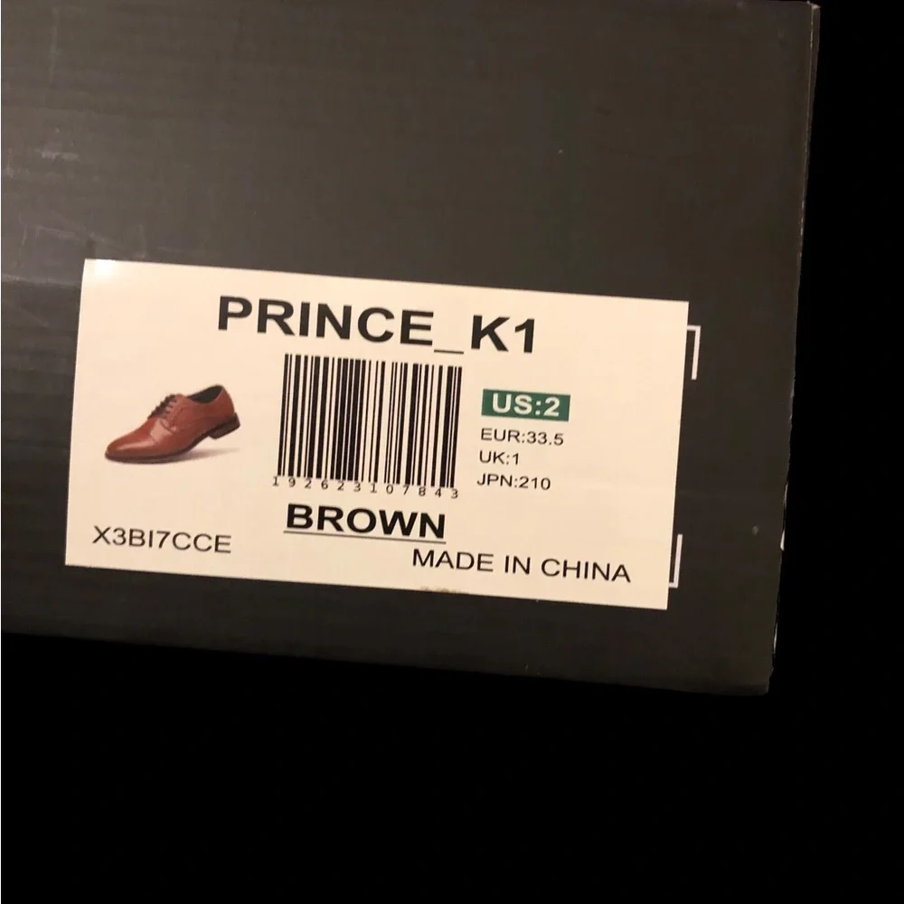 Bruno Marc Boy's Prince-K1 Classic Oxfords‎ Dress Shoe Size 2, Brown